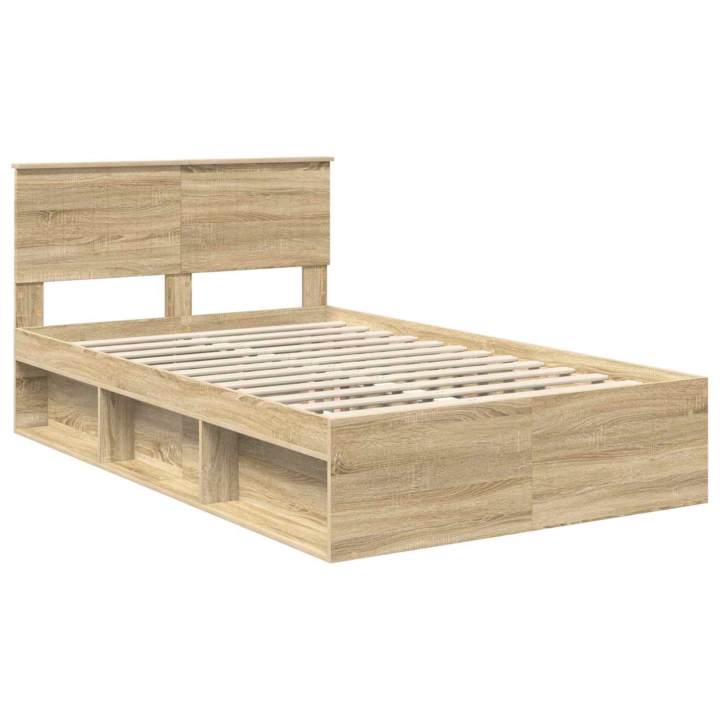 Sengestamme med hodegjerde Sonoma 120 x 190 cm Massiv furu