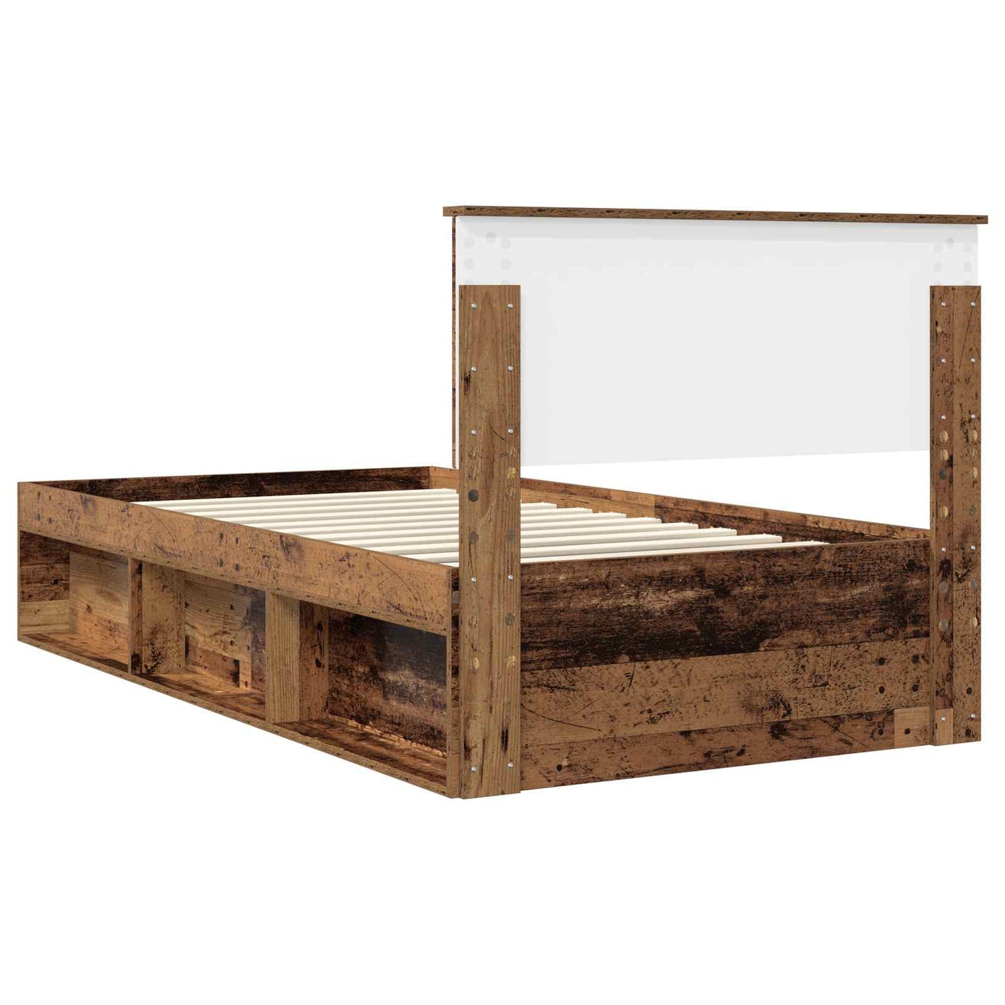 Sengestamme med hodegjerde Gammelt tre 100 x 200 cm Massiv furu