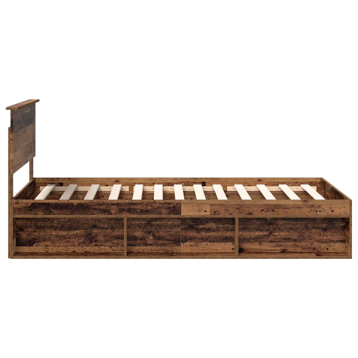 Sengestamme med hodegjerde Gammelt tre 100 x 200 cm Massiv furu