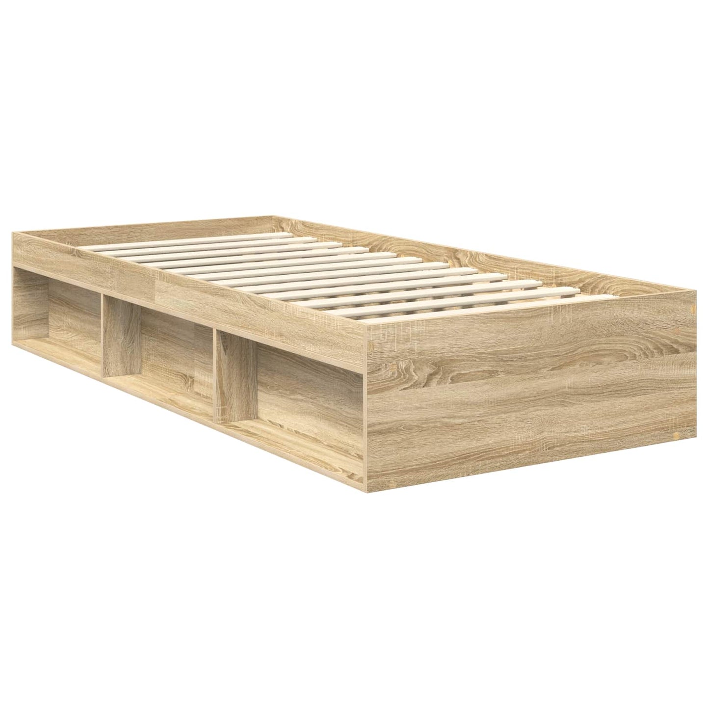 Sengestamme med hodegjerde Sonoma eik 90 x 200 cm Massiv furu
