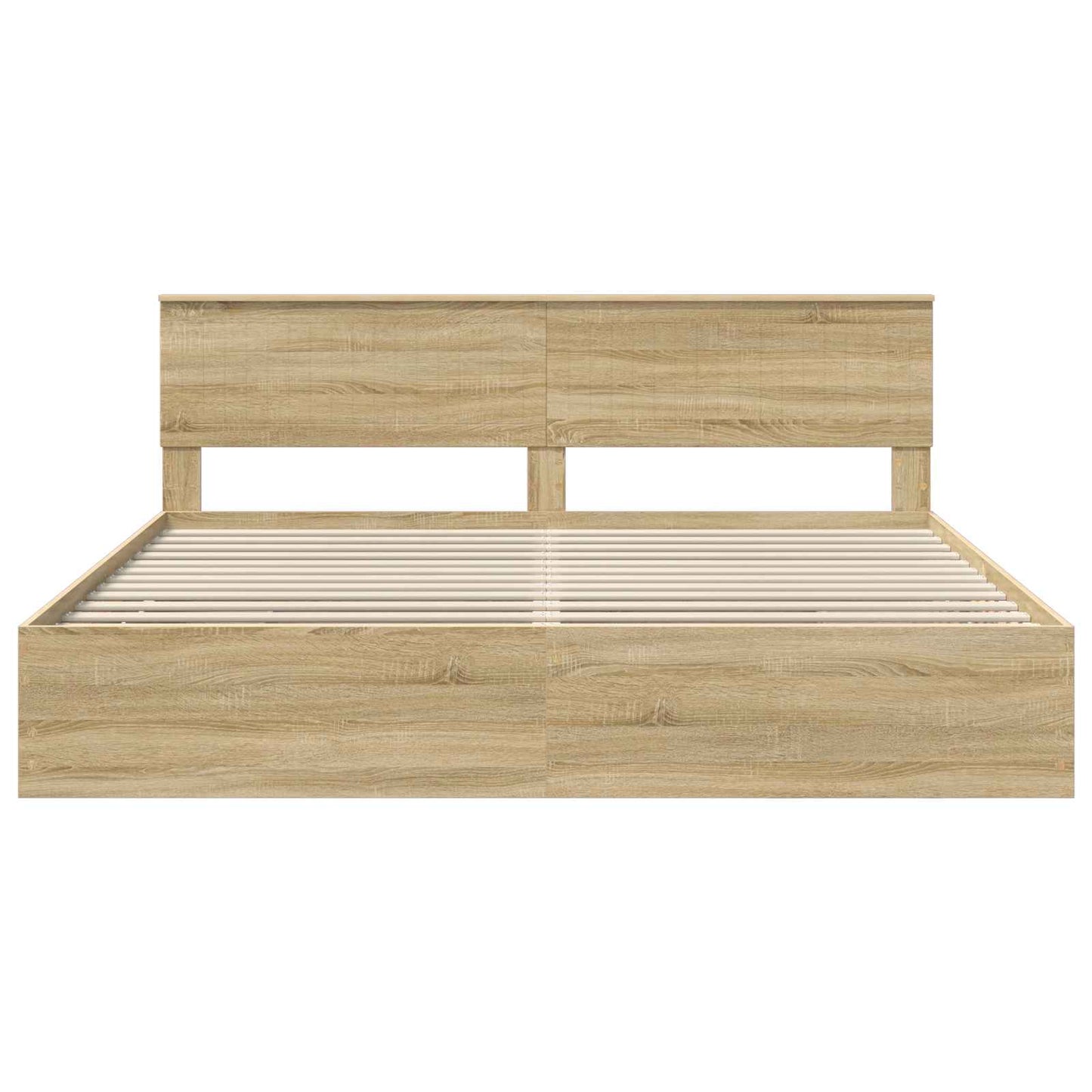 Sengestamme med skuff Sonoma eik 200 x 200 cm Ingeniørtre