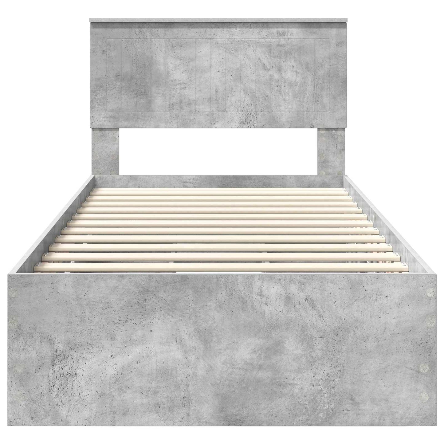 Sengestamme med skuff Betonggrå 90 x 200 cm Ingeniørtre
