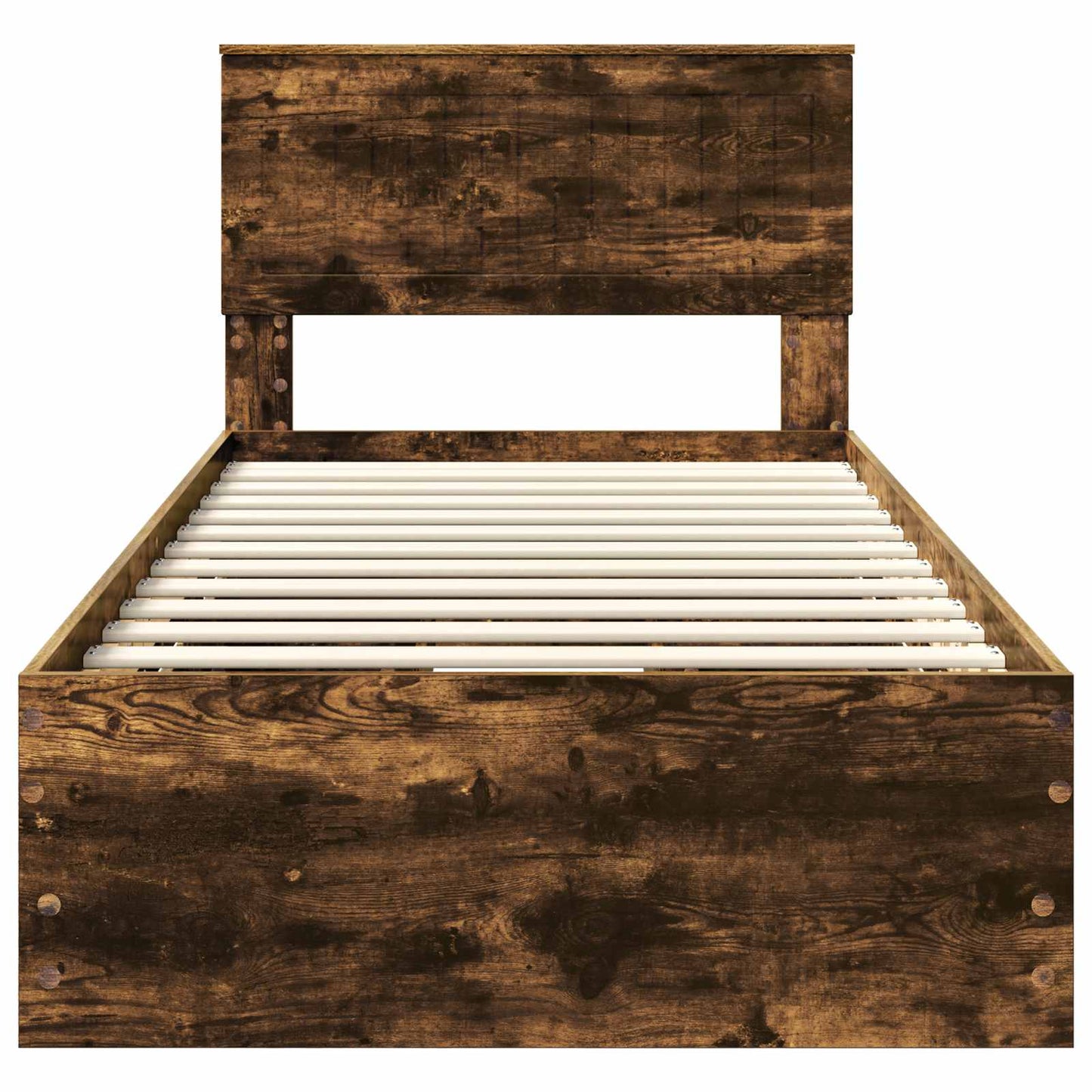 Sengestamme med skuff Røkt eik 90 x 200 cm Ingeniørtre
