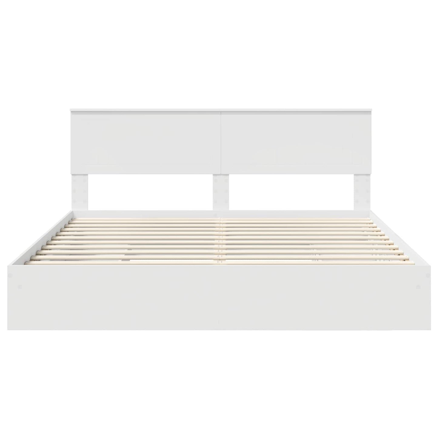 Seng med Oppbevaring med skuff Hvit 180 x 200 cm Konstruert tre