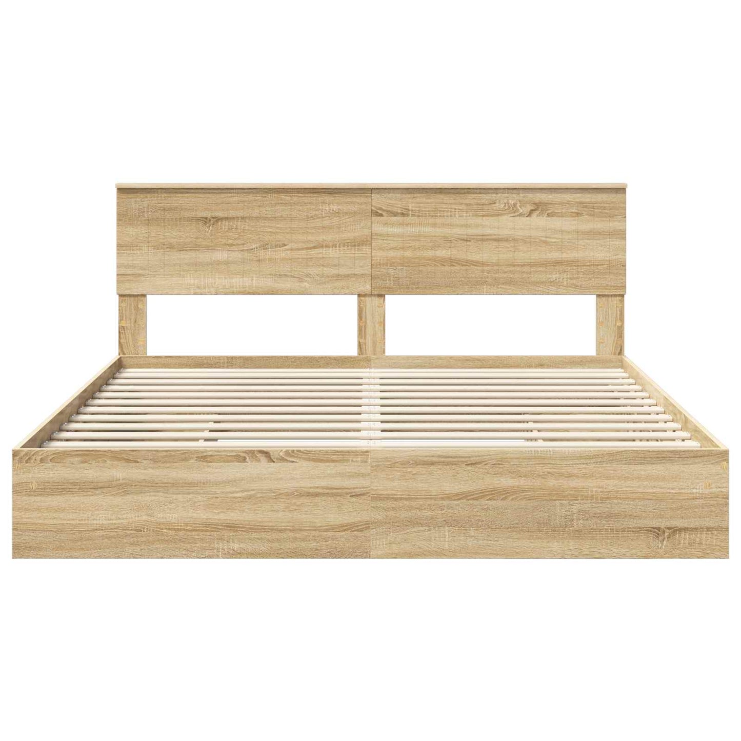 Seng med Oppbevaring Sonoma eik 180 x 200 cm Konstruert tre