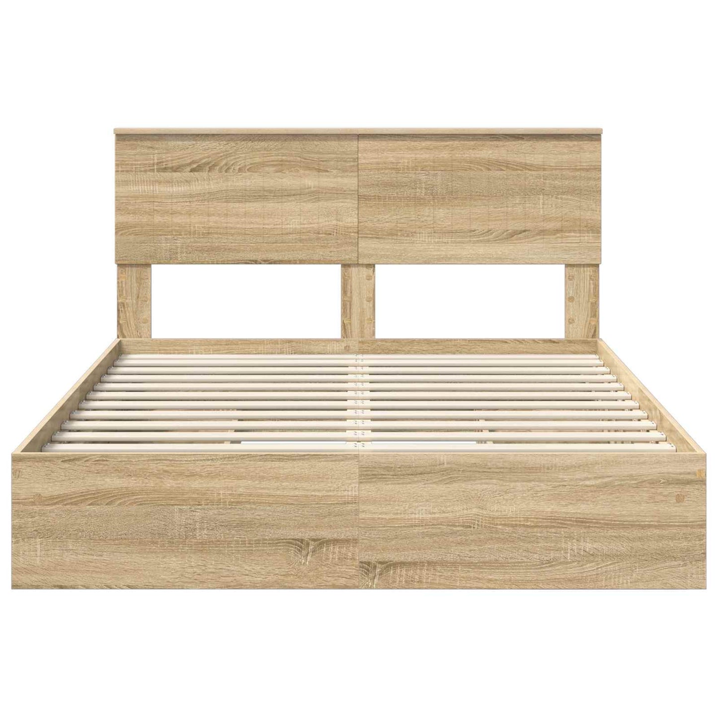 Seng med Oppbevaring Sonoma eik 140 x 200 cm Konstruert tre