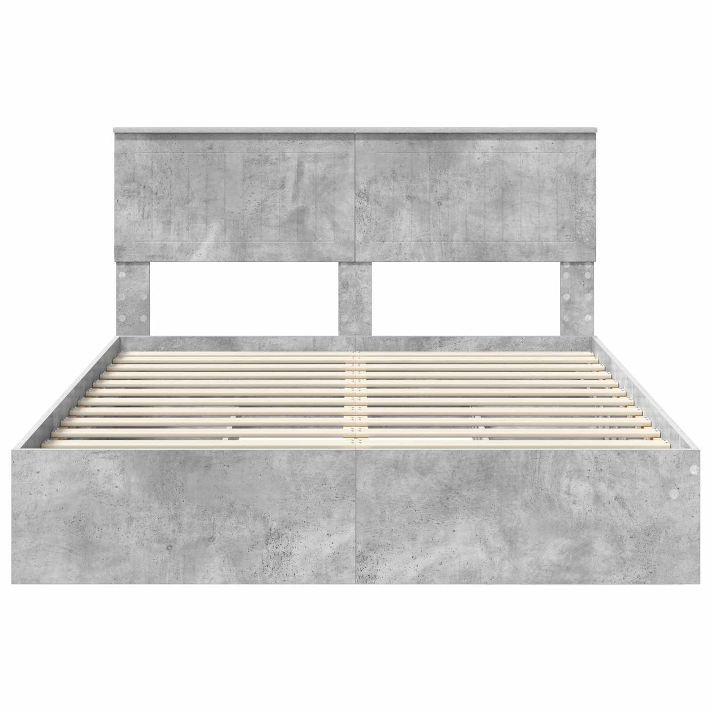 Seng med Oppbevaring Betonggrå 135 x 190 cm Konstruert tre