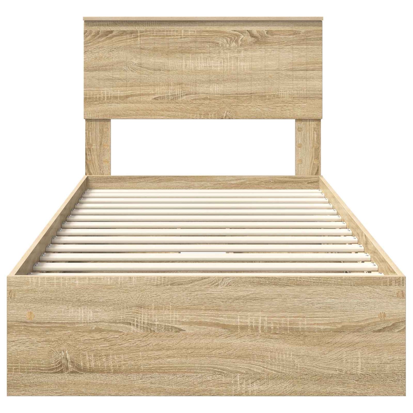 Seng med Oppbevaring Sonoma eik 90 x 190 cm Konstruert tre