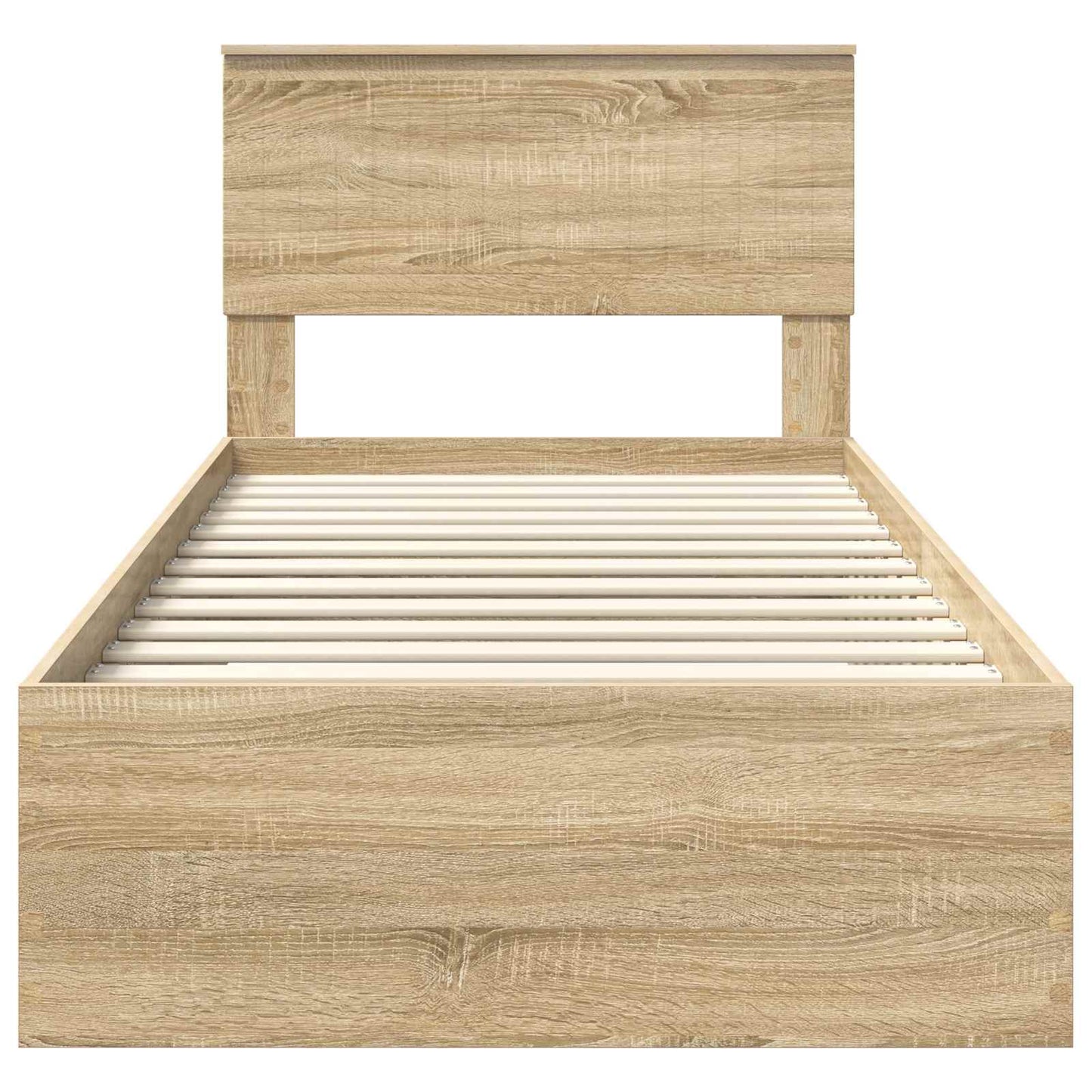 Sengestamme med skuff Sonoma eik 90 x 200 cm Konstruert tre