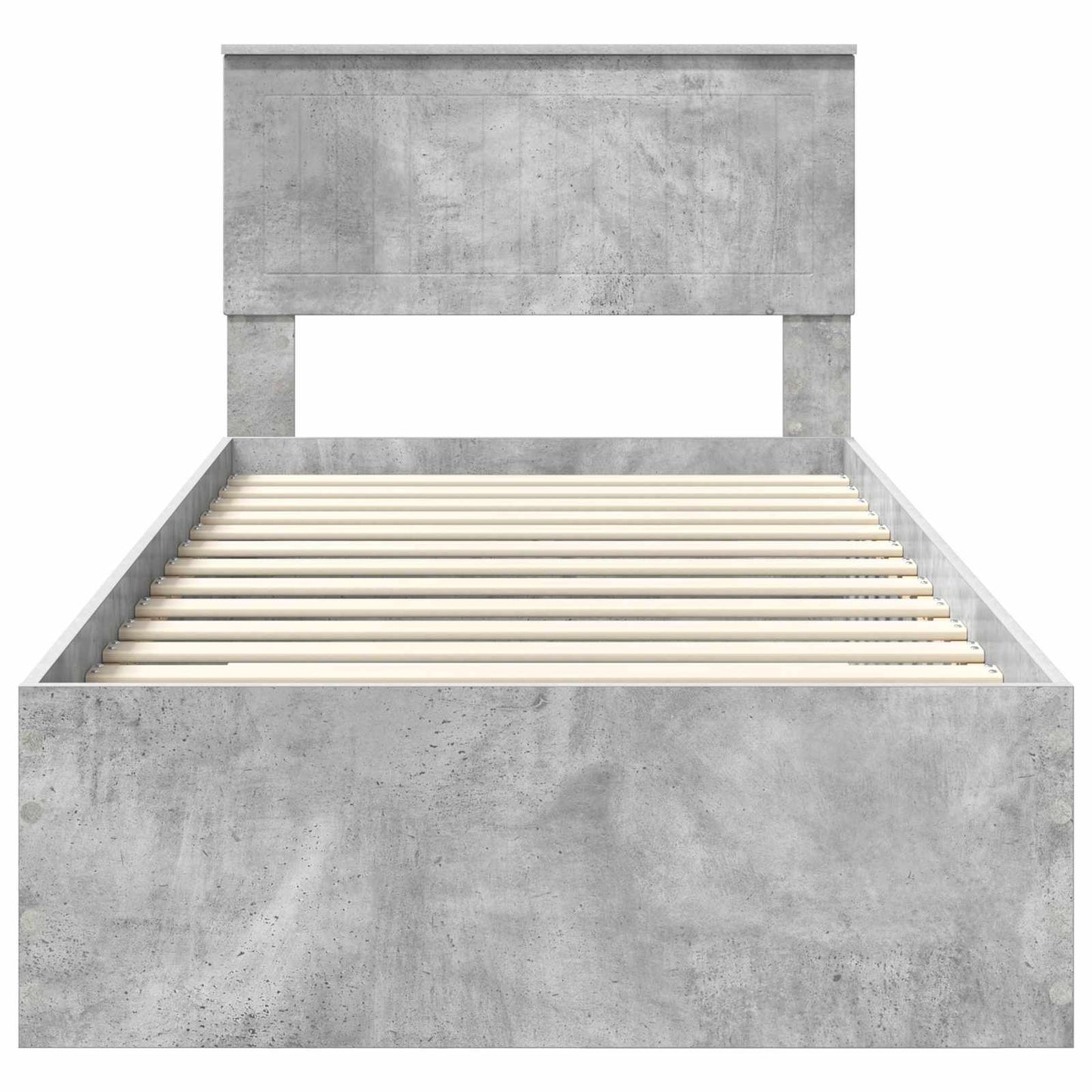 Sengestamme med skuff Betonggrå 90 x 190 cm Konstruert tre