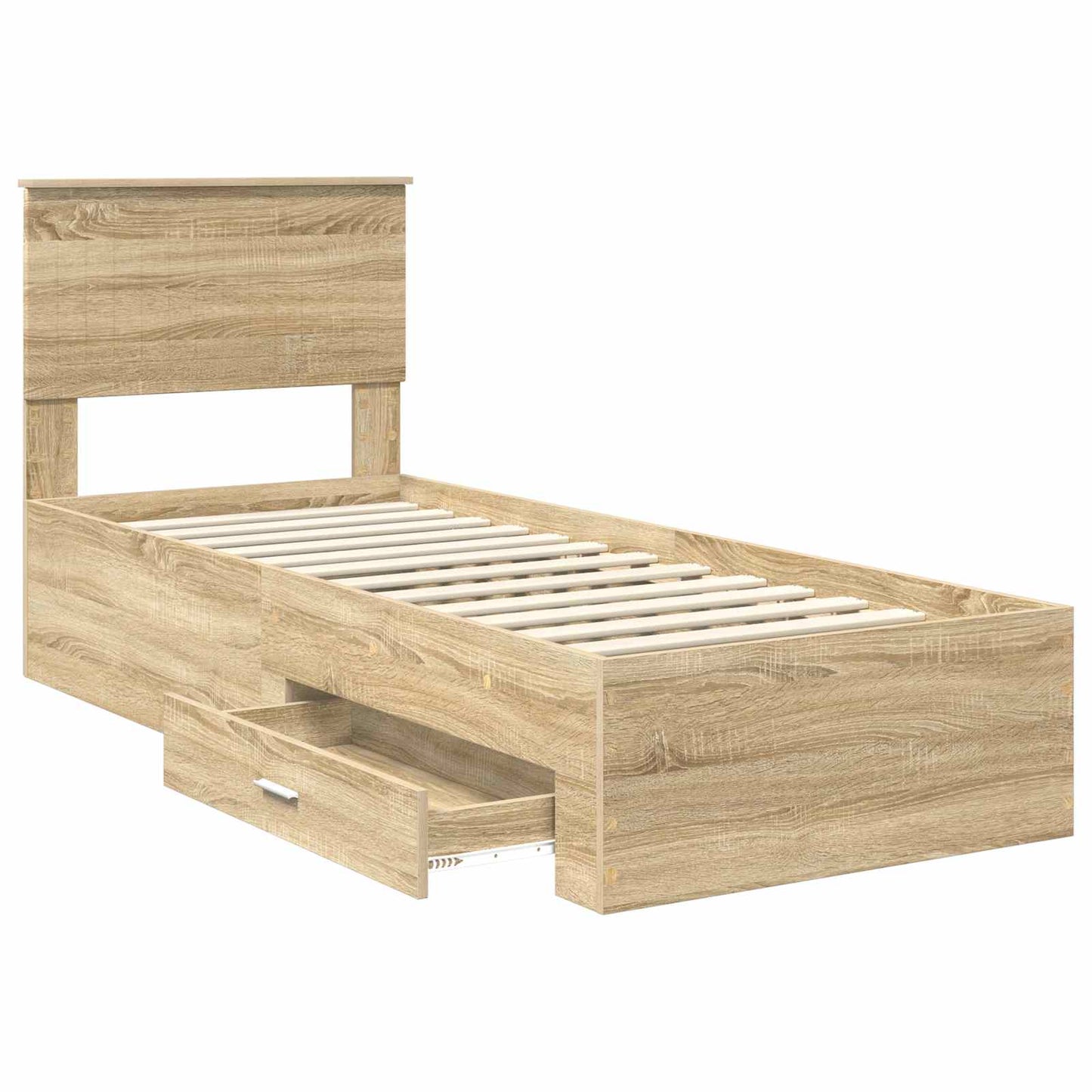 Sengestamme Sonoma Eik og Sølv 75 x 190 cm Konstruert tre