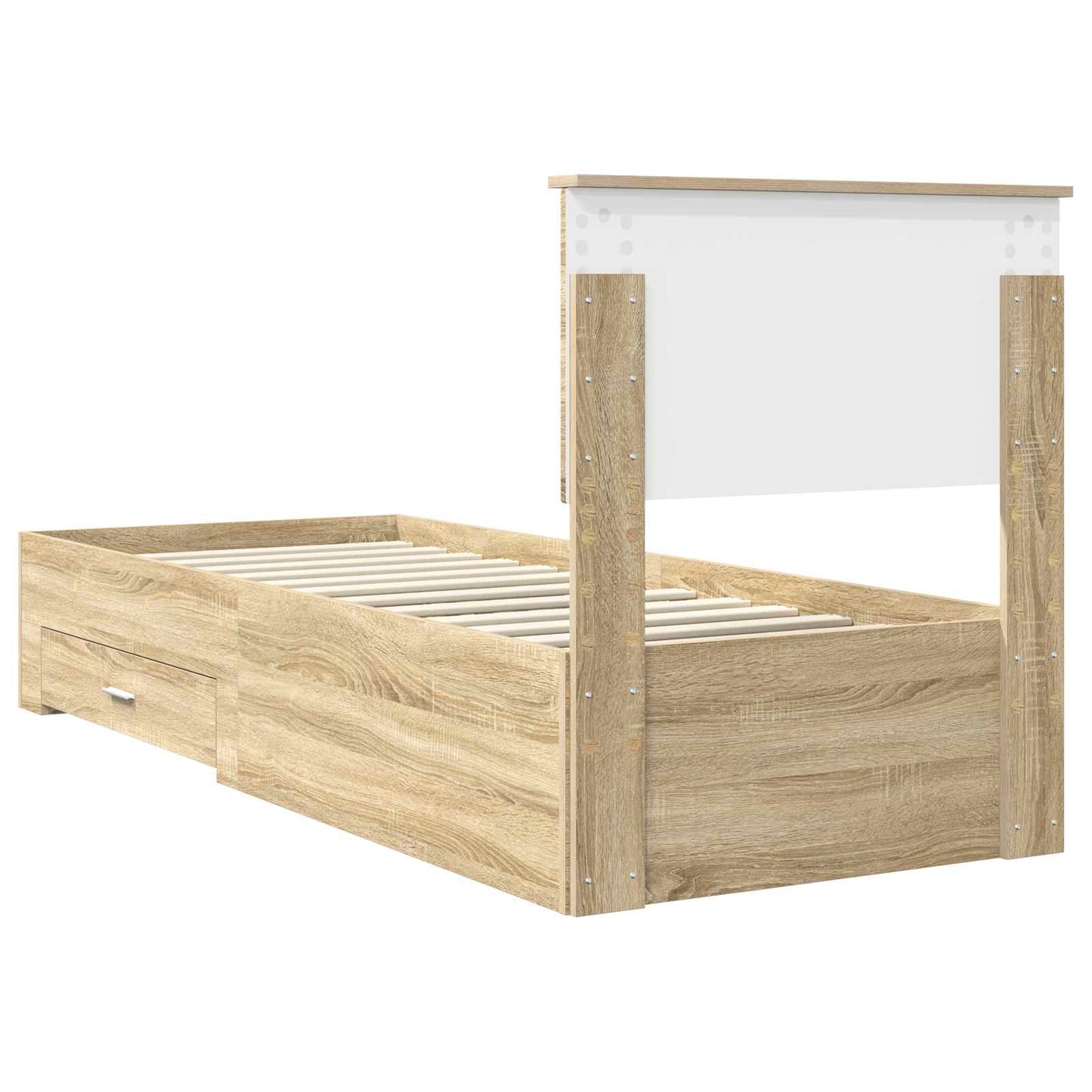 Sengestamme Sonoma Eik og Sølv 75 x 190 cm Konstruert tre