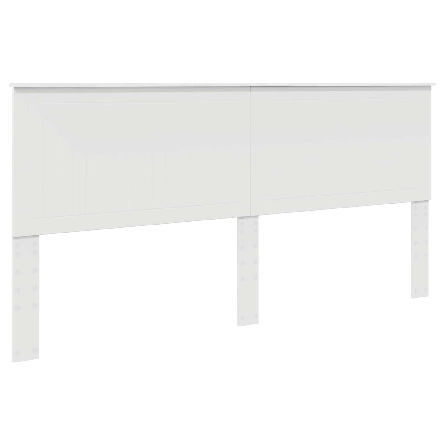 Sengestamme med hodegjerde Hvit 200 x 200 cm Massiv furu