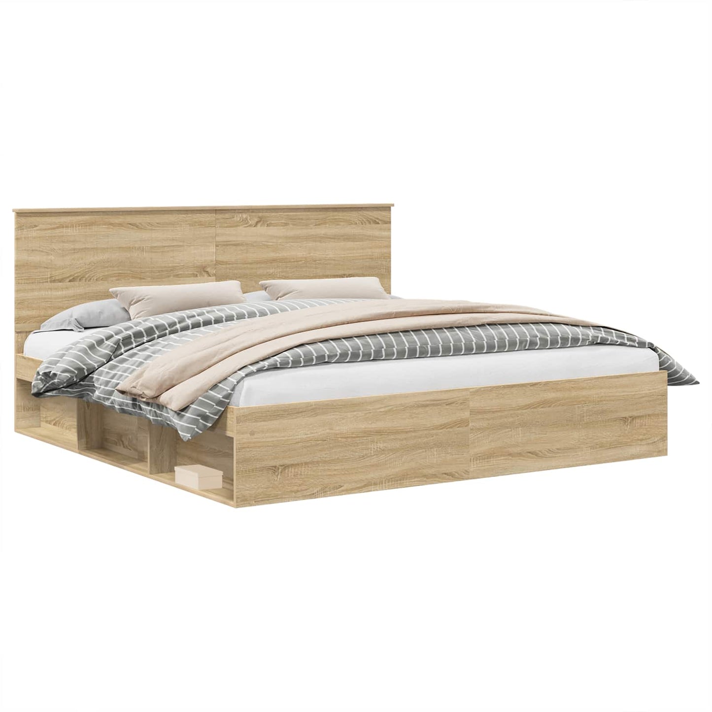 Sengestamme med hodegjerde Sonoma 200 x 200 cm Massiv furu