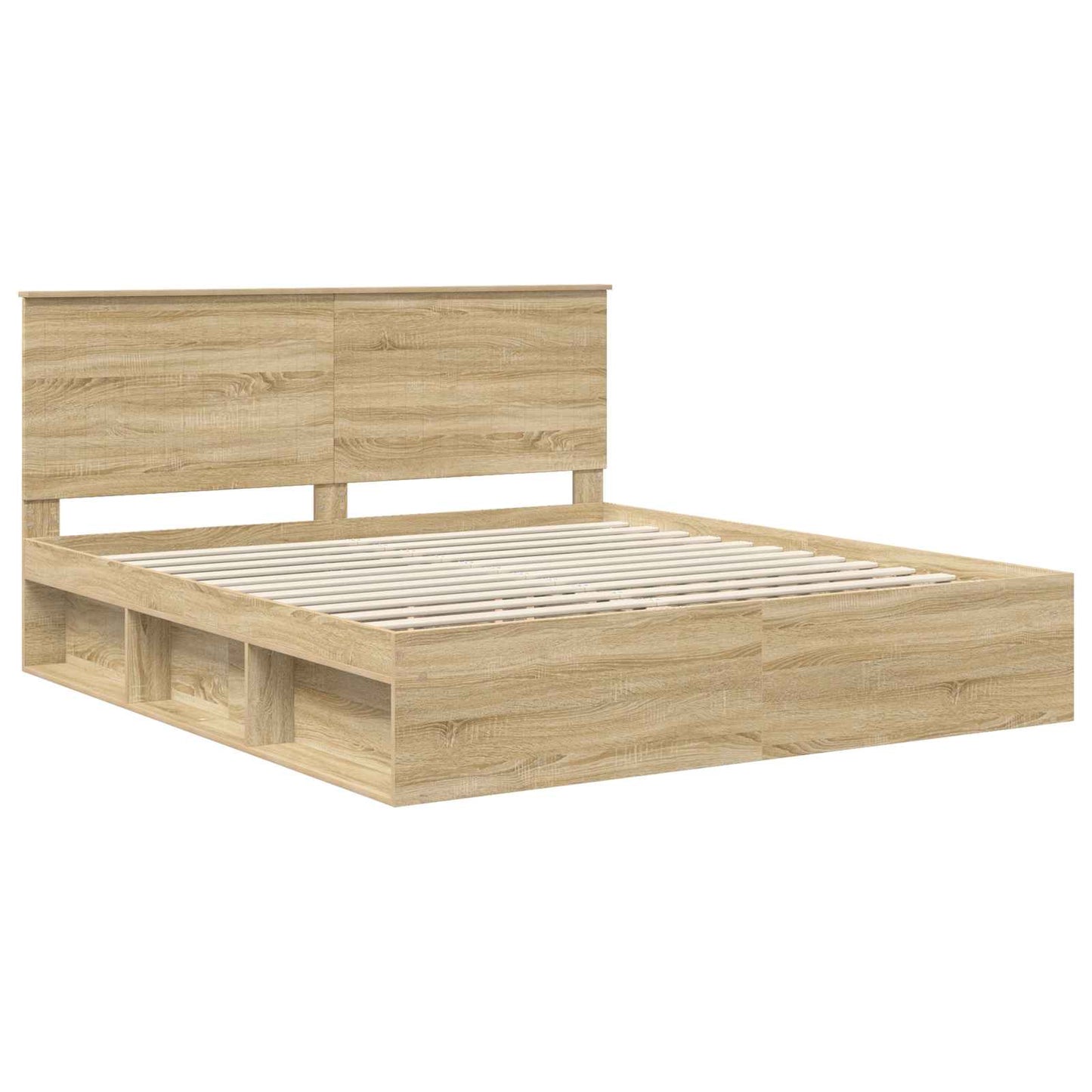 Sengestamme med hodegjerde Sonoma 200 x 200 cm Massiv furu