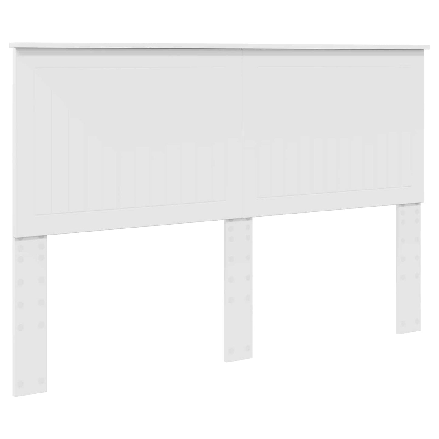 Sengestamme med hodegjerde Hvit 150 x 200 cm Massiv furu