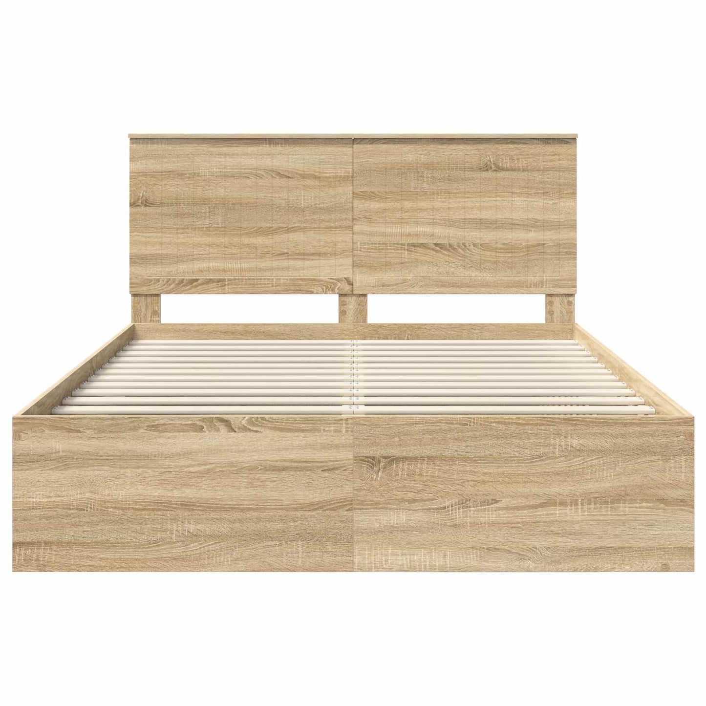 Sengestamme med hodegjerde Sonoma eik 150 x 200 cm Massiv furu