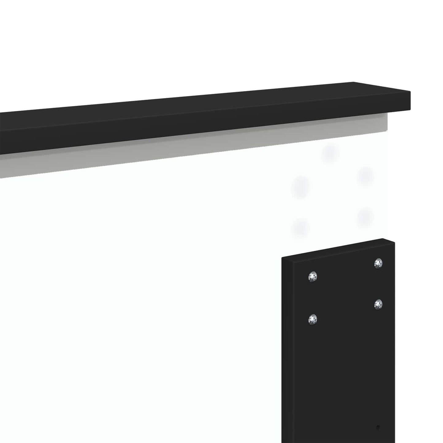 Sengestamme med hodegjerde Svart 135 x 190 cm Massiv furu