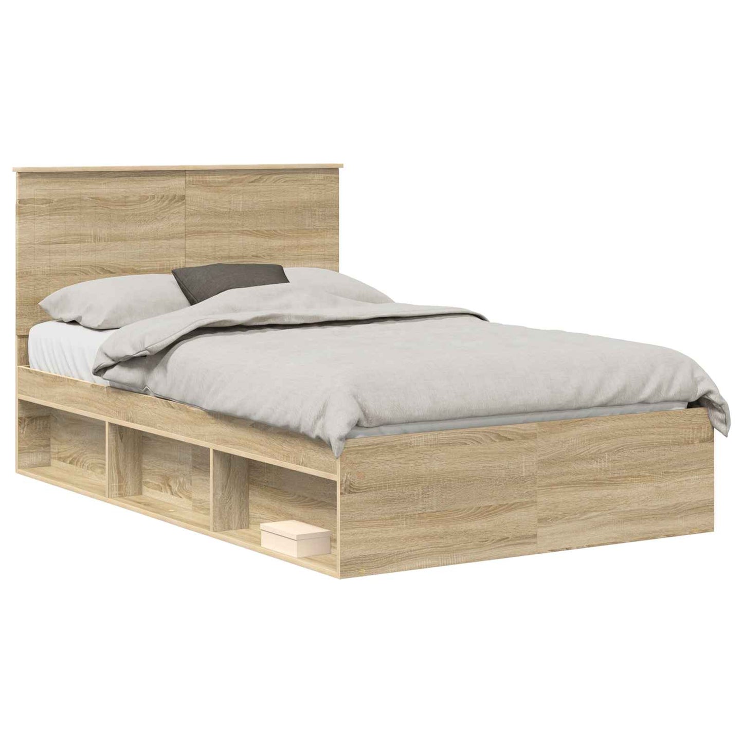 Sengestamme med hodegjerde Sonoma 120 x 190 cm Massiv furu