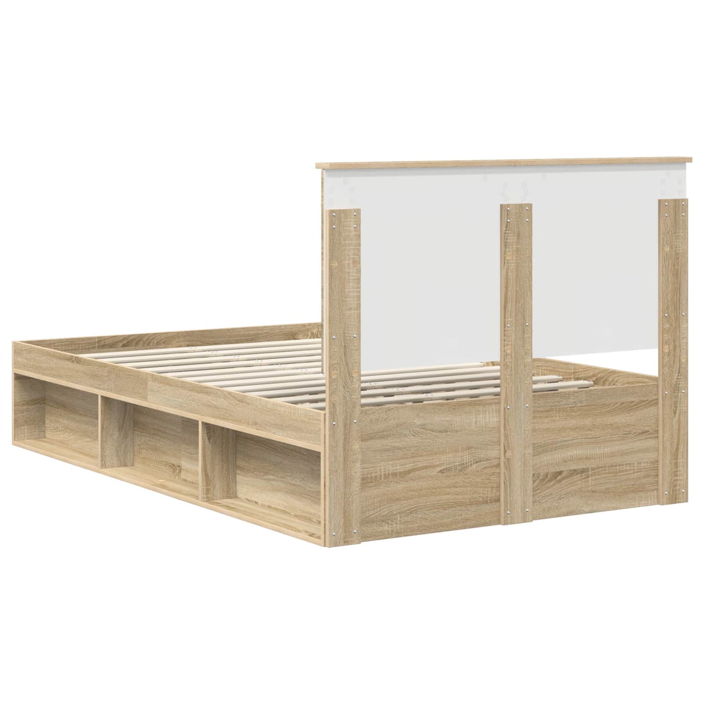 Sengestamme med hodegjerde Sonoma 120 x 190 cm Massiv furu