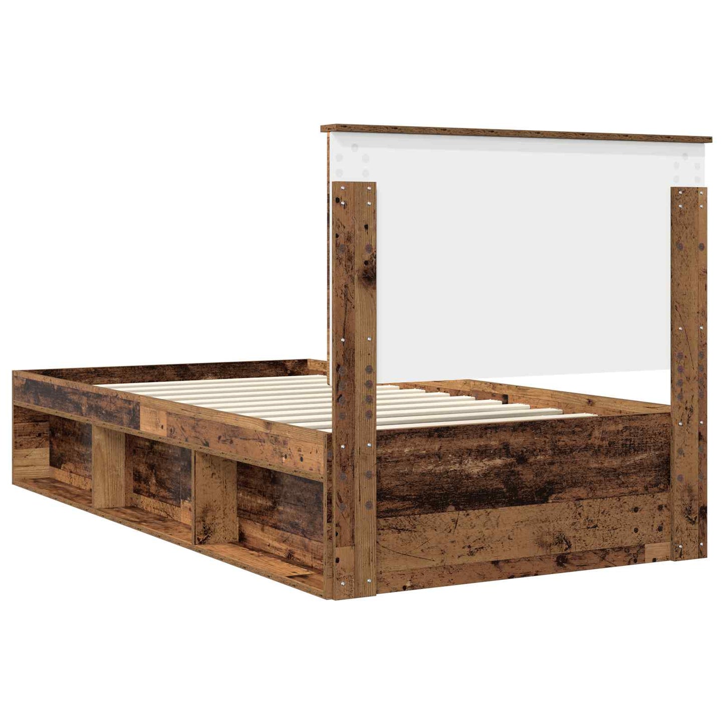 Sengestamme med hodegjerde Gammelt tre 100 x 200 cm Massiv furu