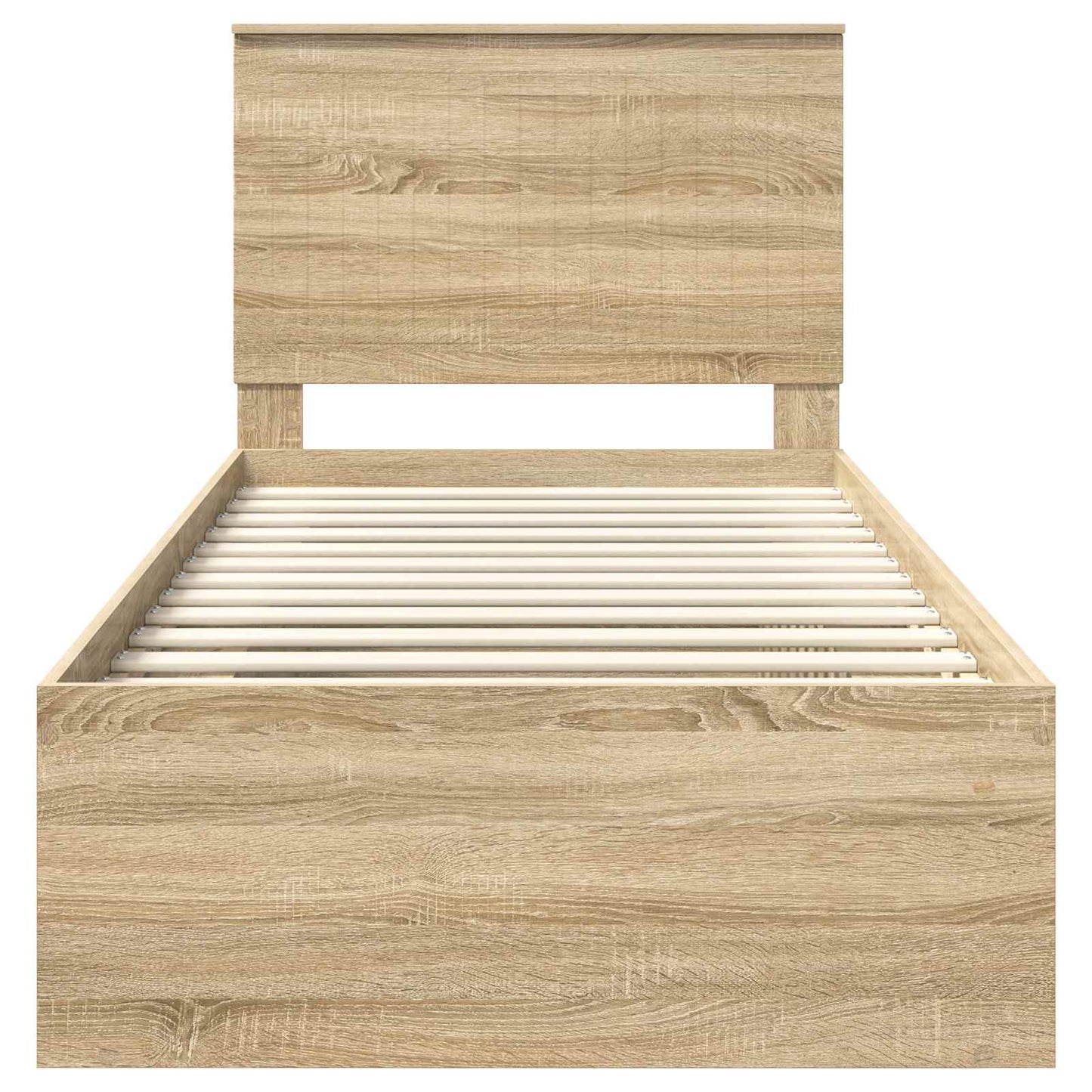 Sengestamme med hodegjerde Sonoma eik 90 x 190 cm Massiv furu