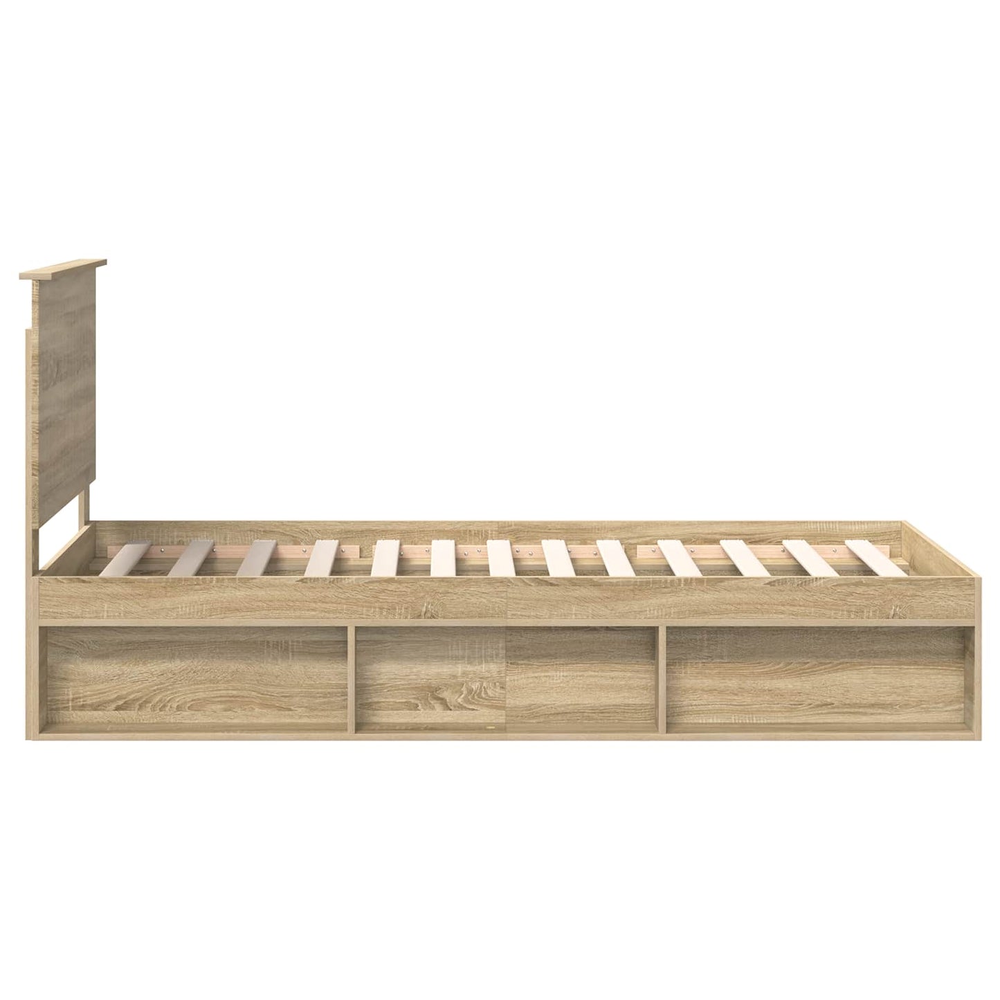 Sengestamme med hodegjerde Sonoma 90 x 190 cm Massiv furu