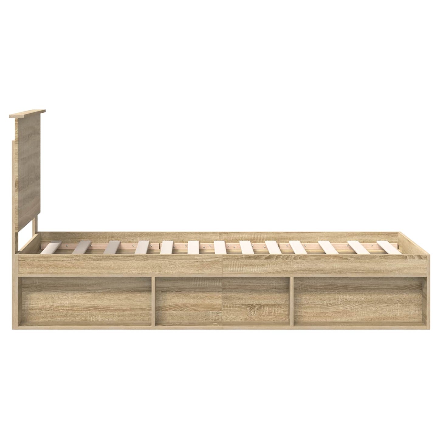 Sengestamme med hodegjerde Sonoma eik 75 x 190 cm Massiv furu