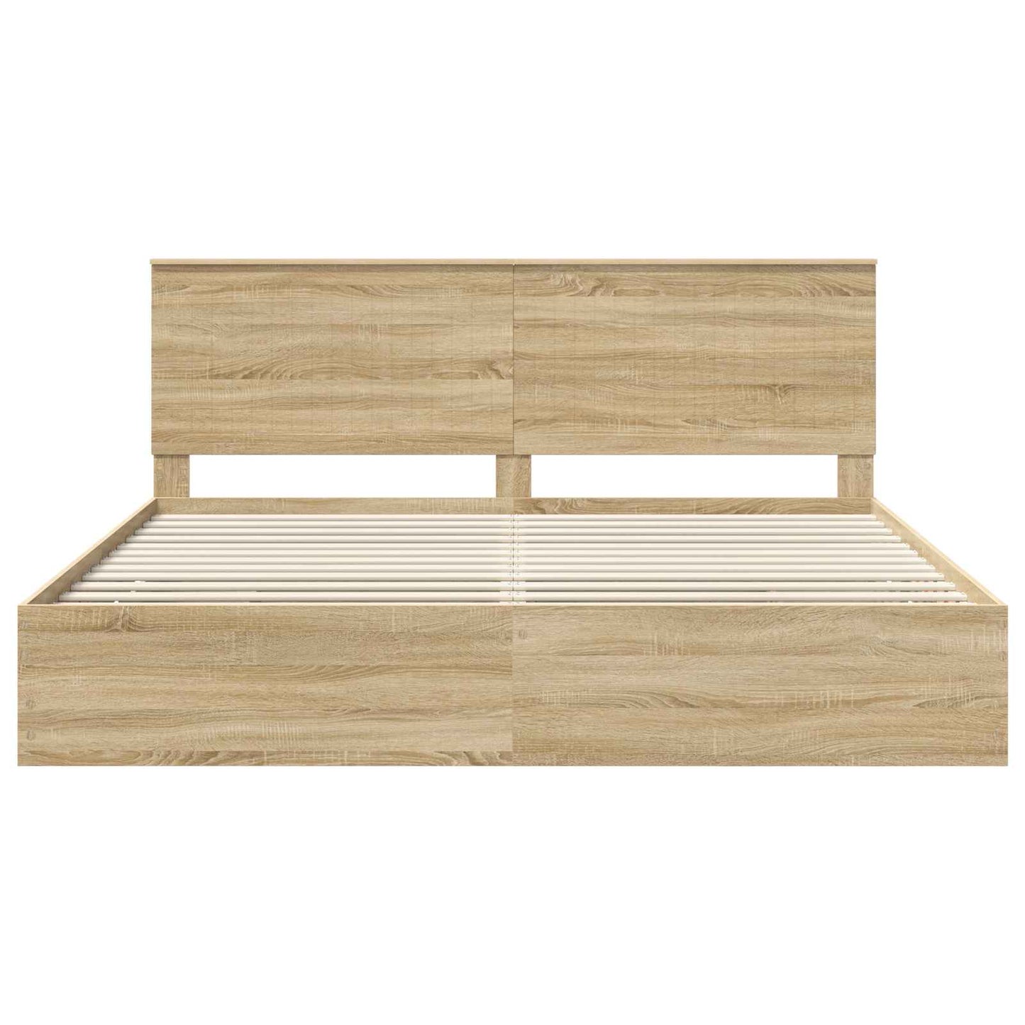 Sengestamme med skuff Sonoma eik 200 x 200 cm Ingeniørtre