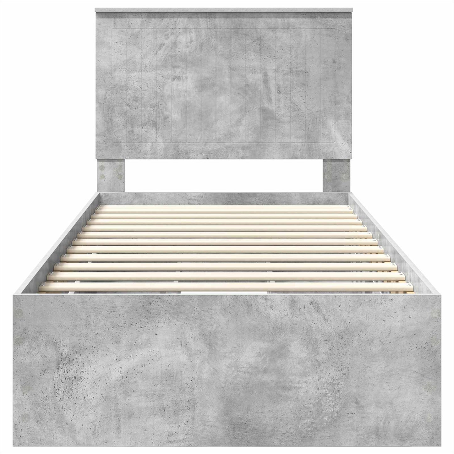 Sengestamme med skuff Betonggrå 90 x 200 cm Ingeniørtre