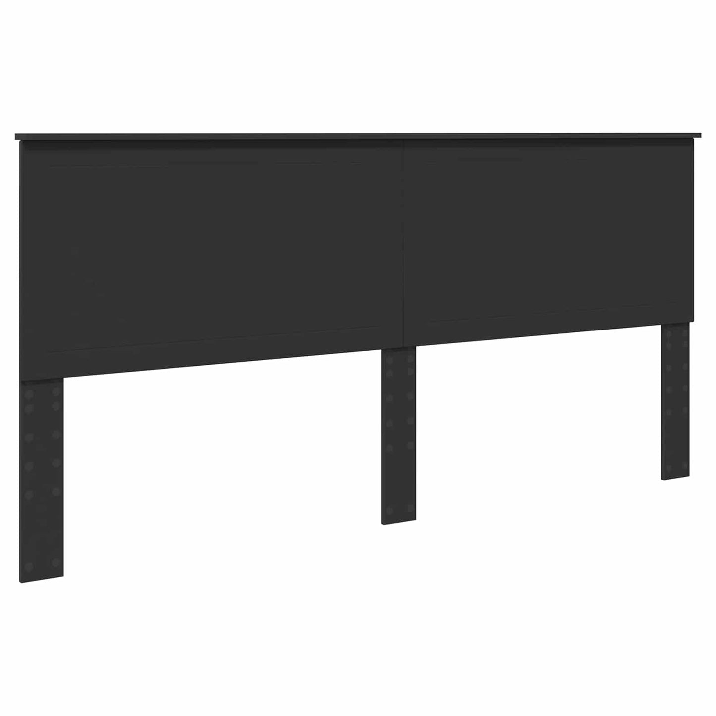 Seng med Oppbevaring Svart 200 x 200 cm Konstruert tre
