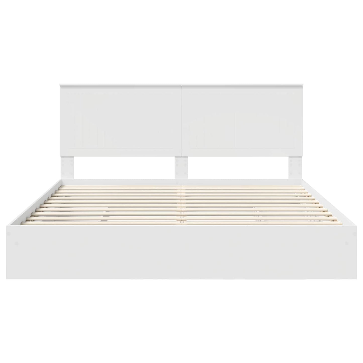 Seng med Oppbevaring med skuff Hvit 180 x 200 cm Konstruert tre