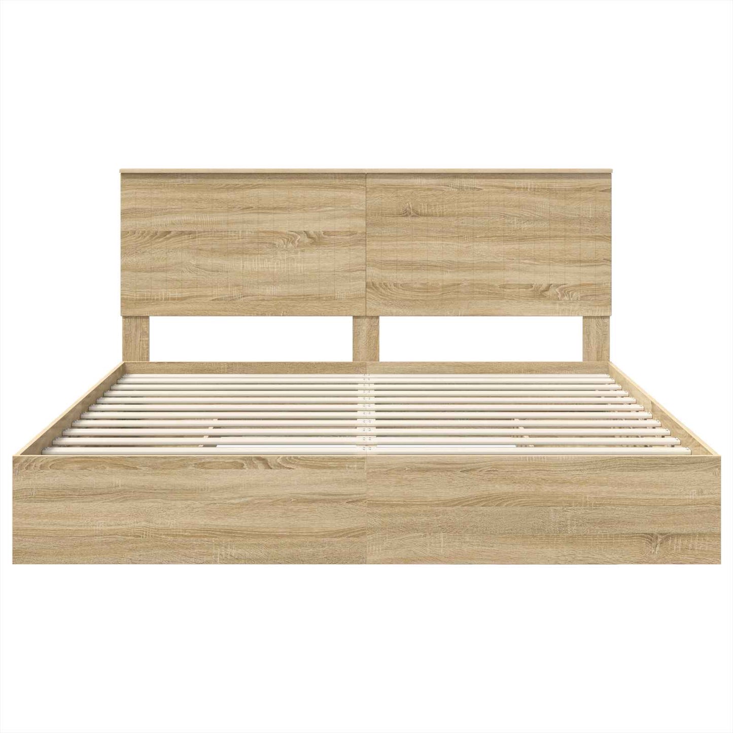 Seng med Oppbevaring Sonoma eik 180 x 200 cm Konstruert tre