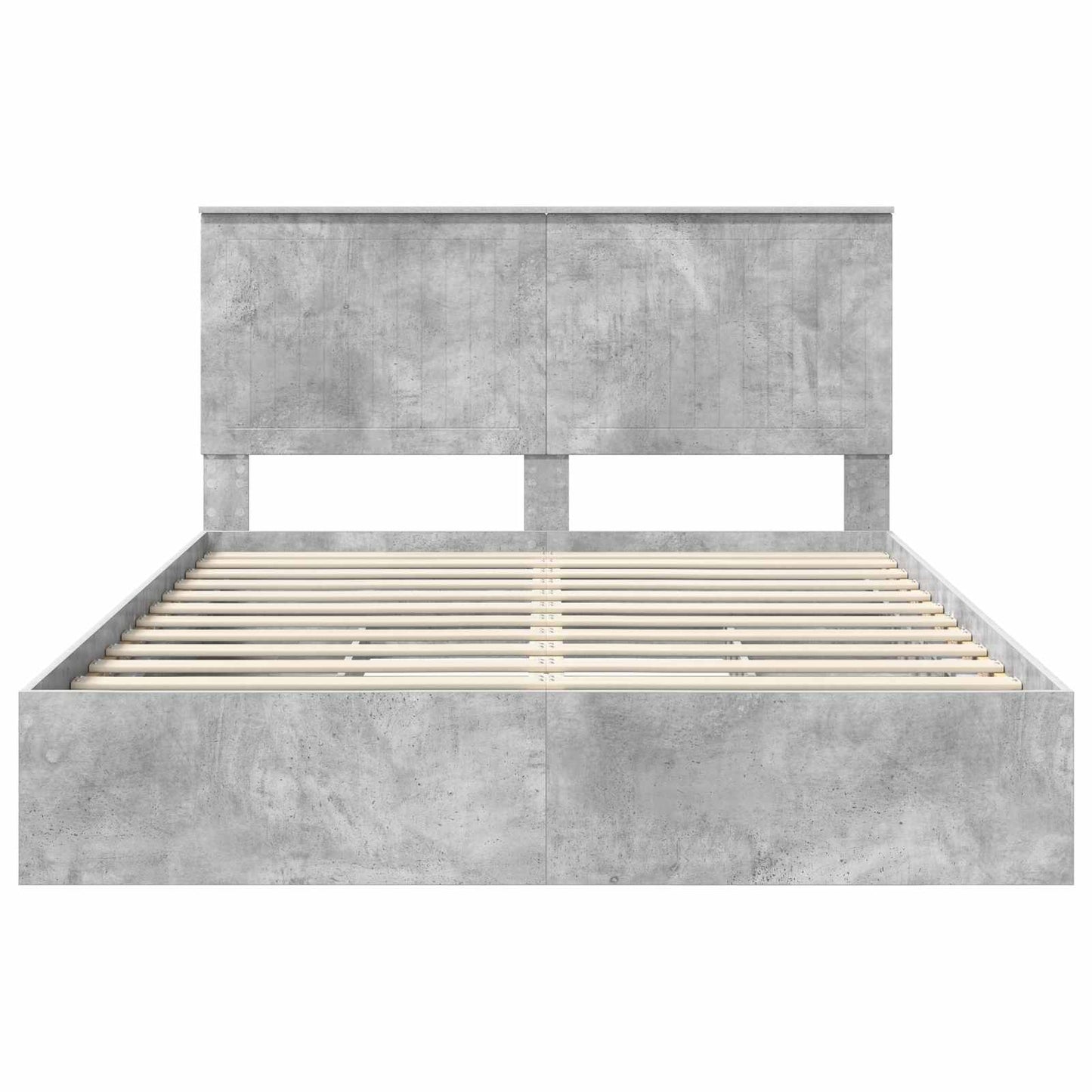 Seng med Oppbevaring Betonggrå 150 x 200 cm Konstruert tre