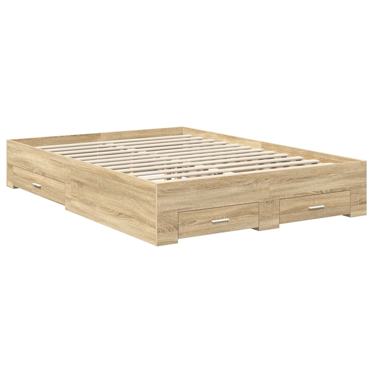 Sengestamme med skuff Sonoma eik 140 x 190 cm Konstruert tre