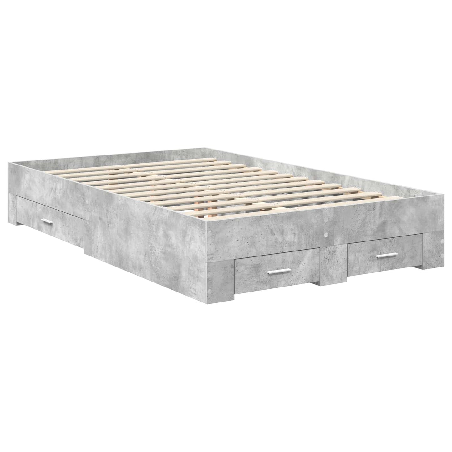 Sengestamme med skuff Betonggrå 120 x 190 cm Konstruert tre