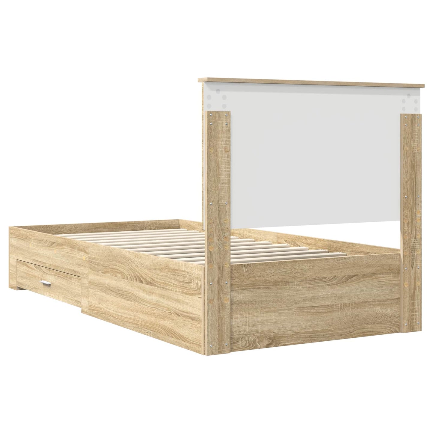 Sengestamme med skuff Sonoma eik 100 x 200 cm Konstruert tre