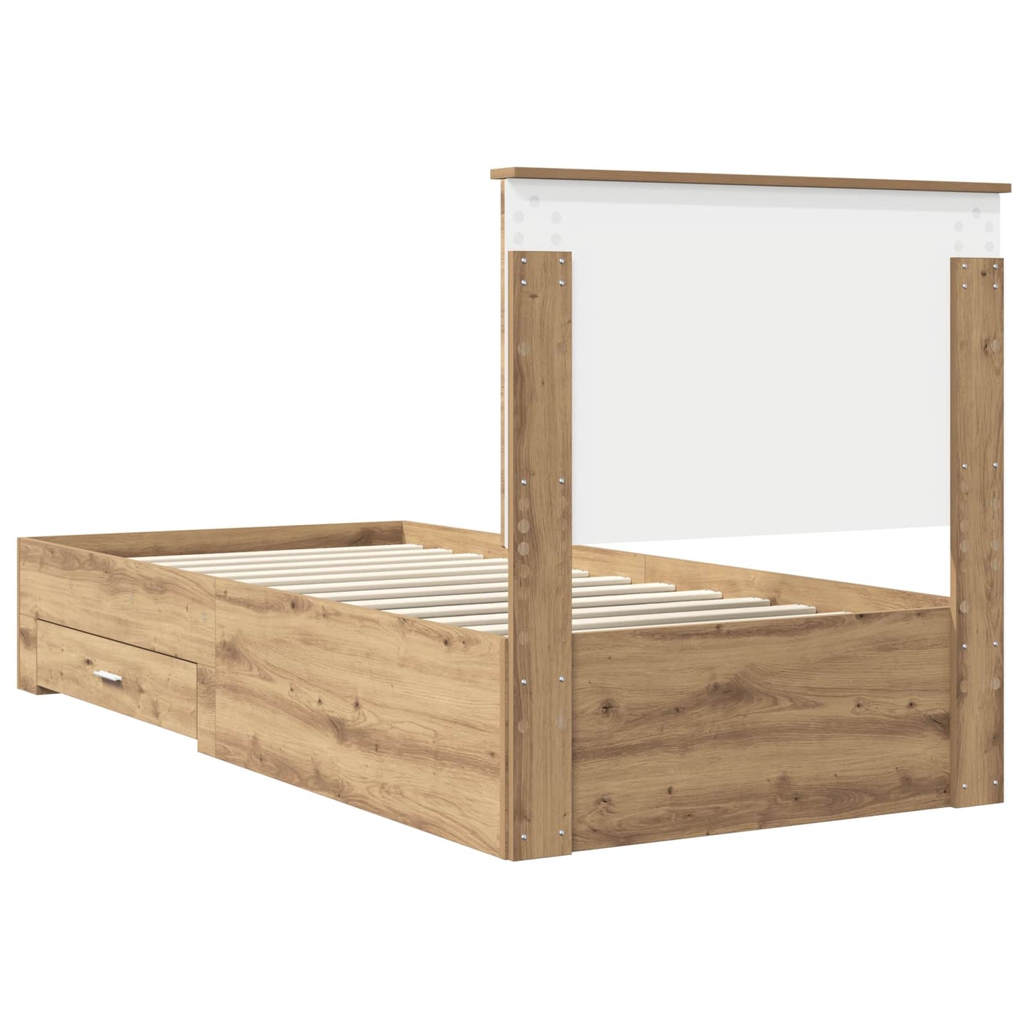 Sengestamme med skuff Artisan Eik 90 x 190 cm Konstruert tre