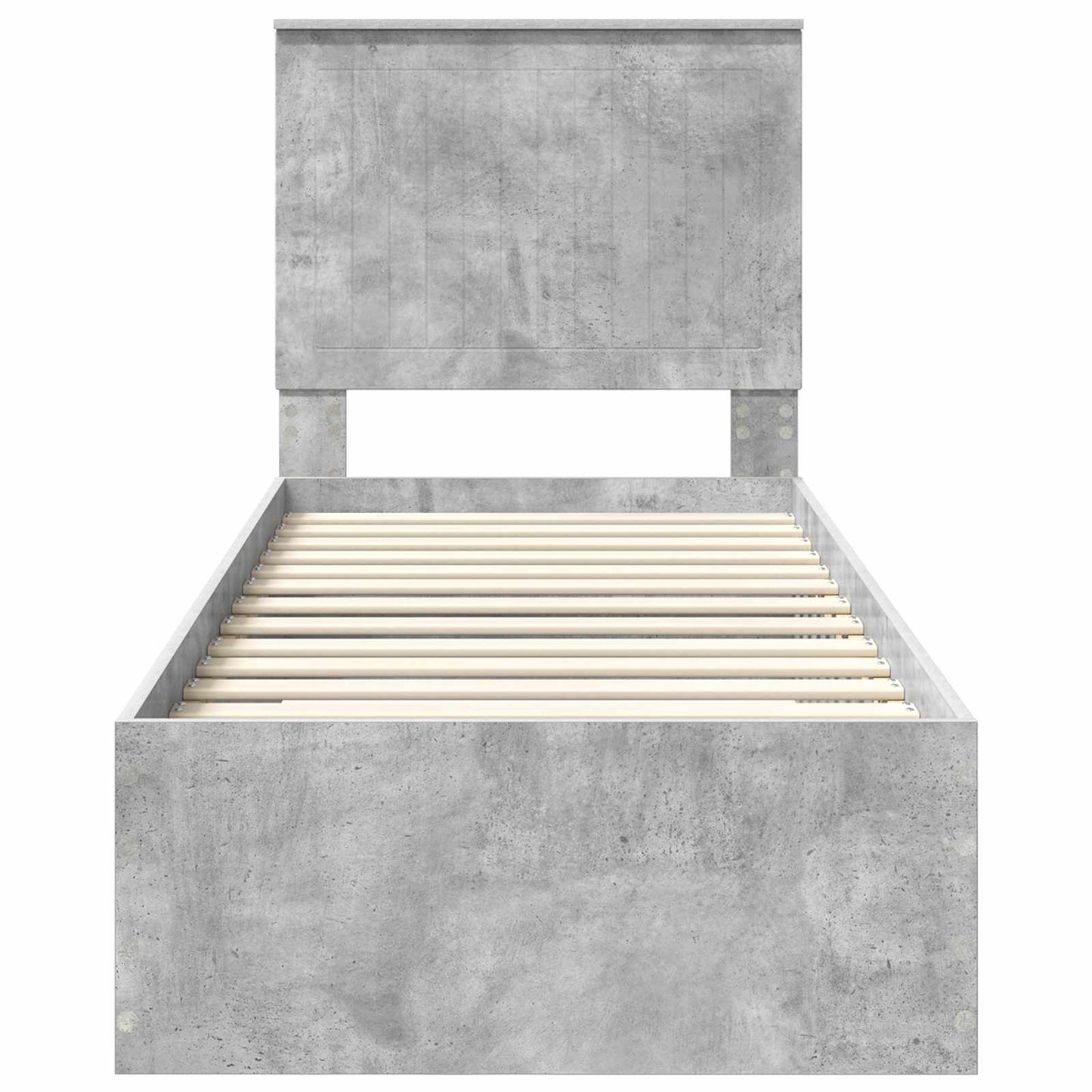 Sengestamme Betonggrå og Sølv 70 x 190 cm Konstruert tre
