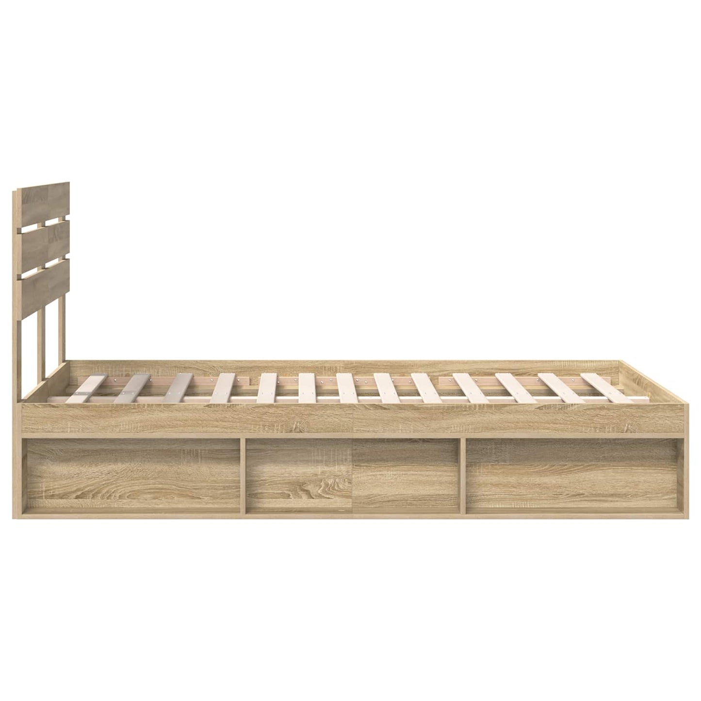 Sengestamme med hodegjerde Sonoma 120 x 190 cm Massiv furu