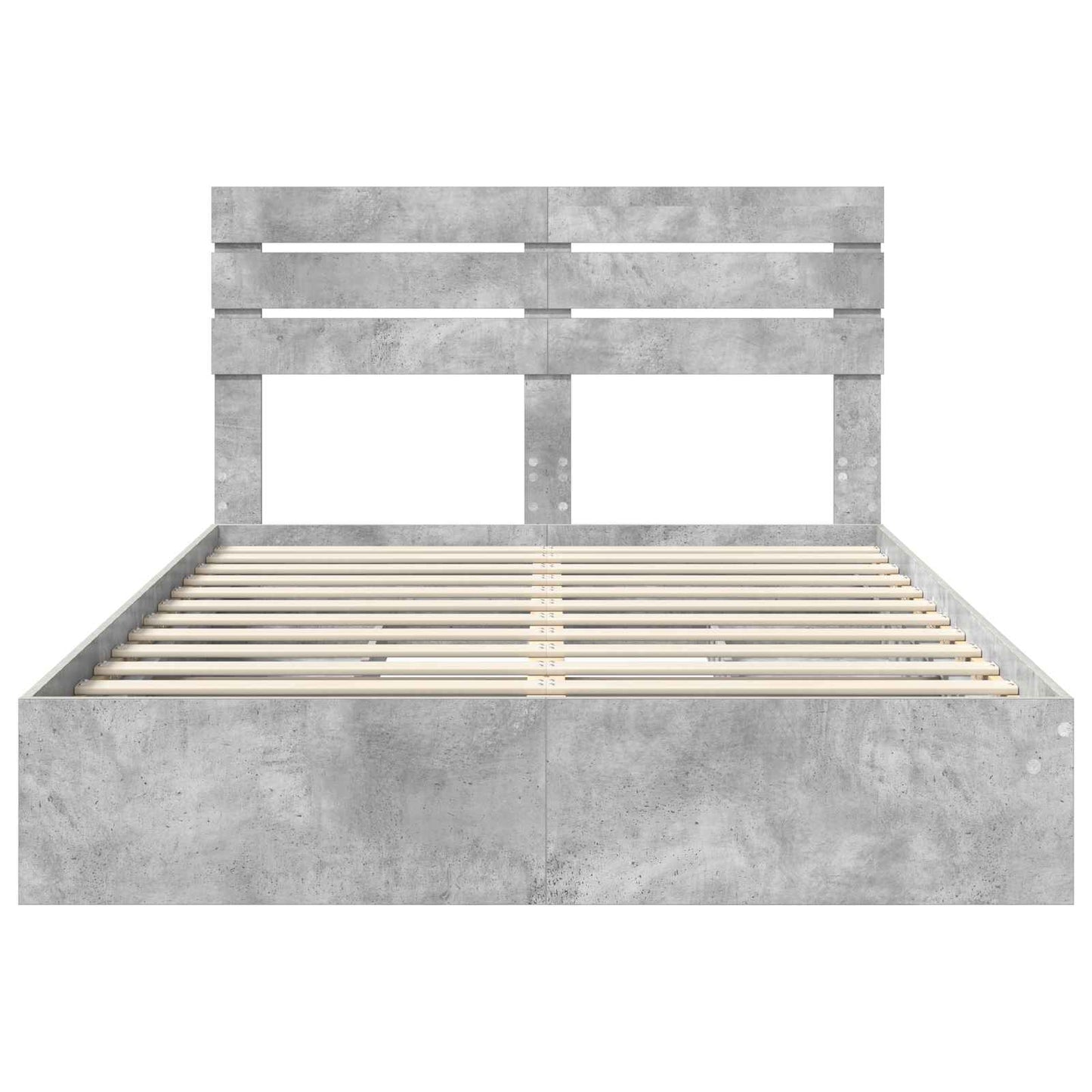 Seng med Oppbevaring Betonggrå 150 x 200 cm Konstruert tre