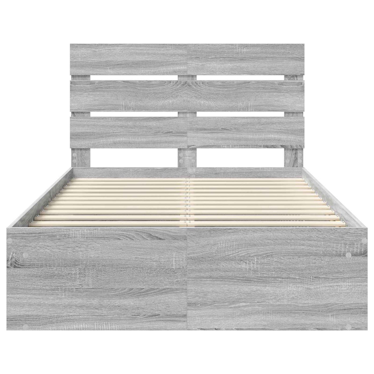 Sengestamme med hodegjerde Grå Sonoma 135 x 190 cm Massiv furu