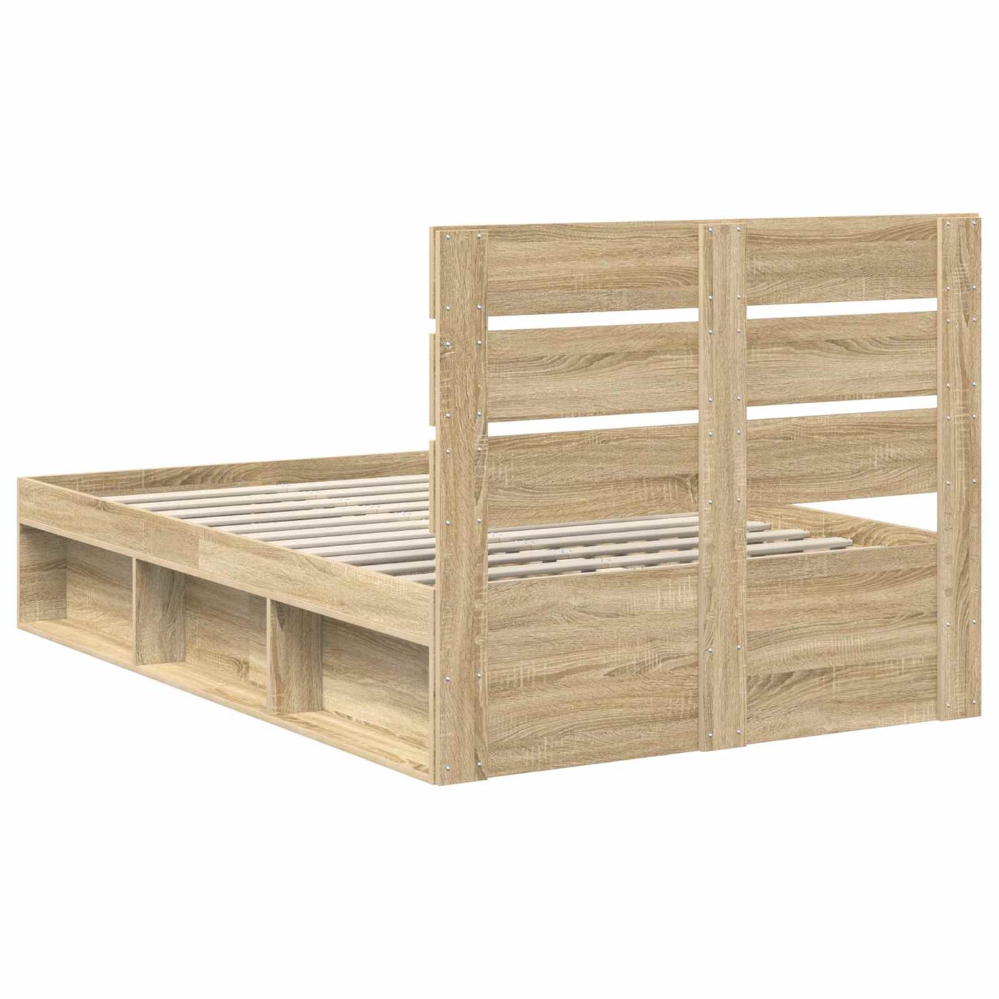Sengestamme med hodegjerde Sonoma 120 x 190 cm Massiv furu