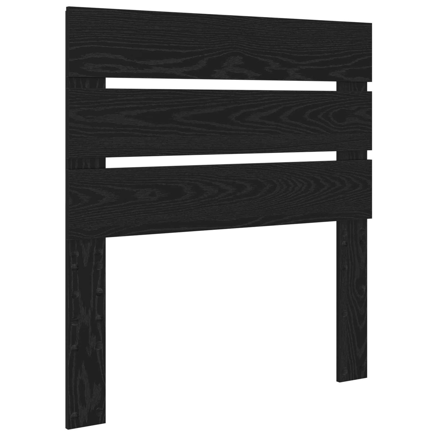 Sengestamme med hodegjerde Svart 90 x 200 cm Massiv furu