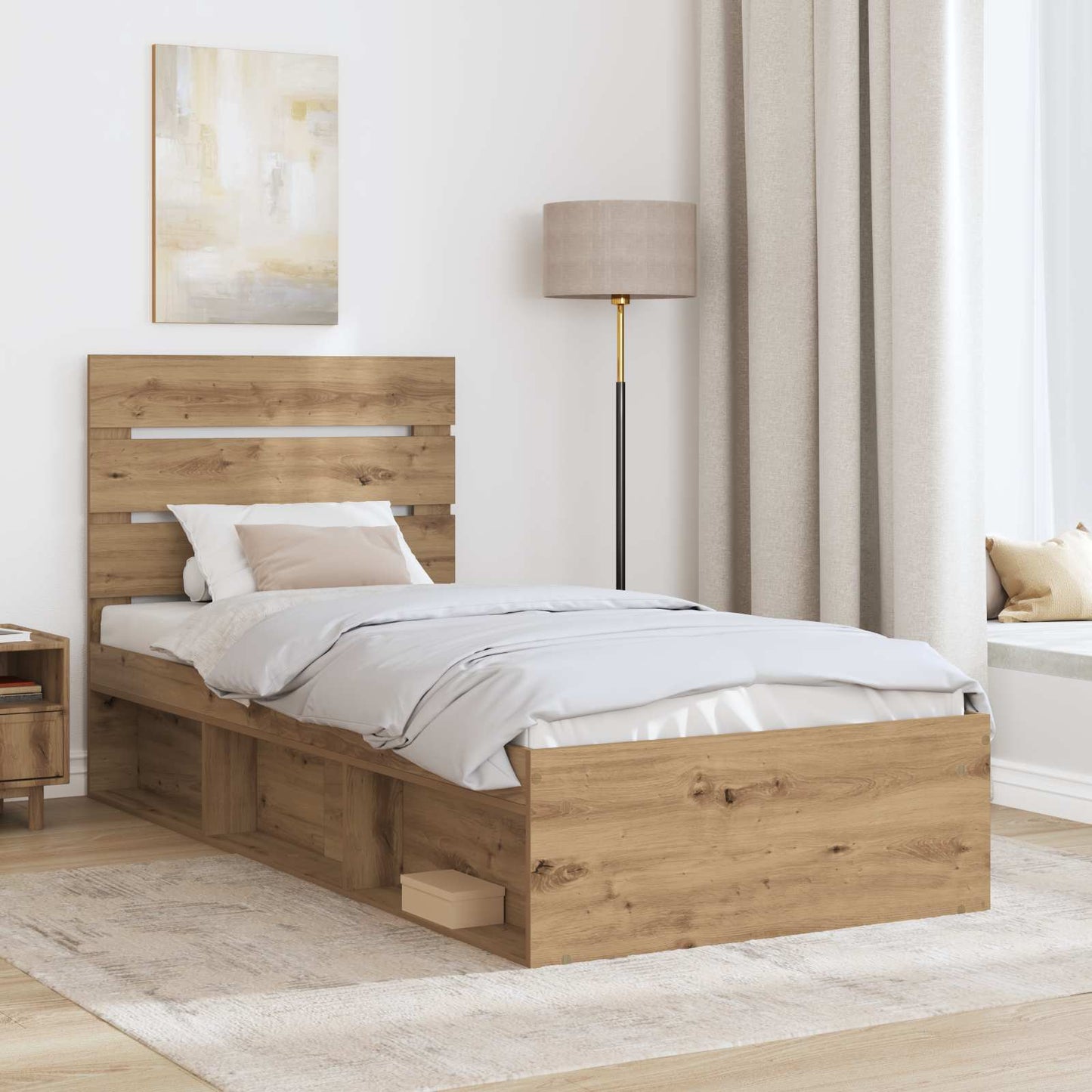 Sengestamme Kunstnerisk Eik 75 x 190 cm Massiv furu