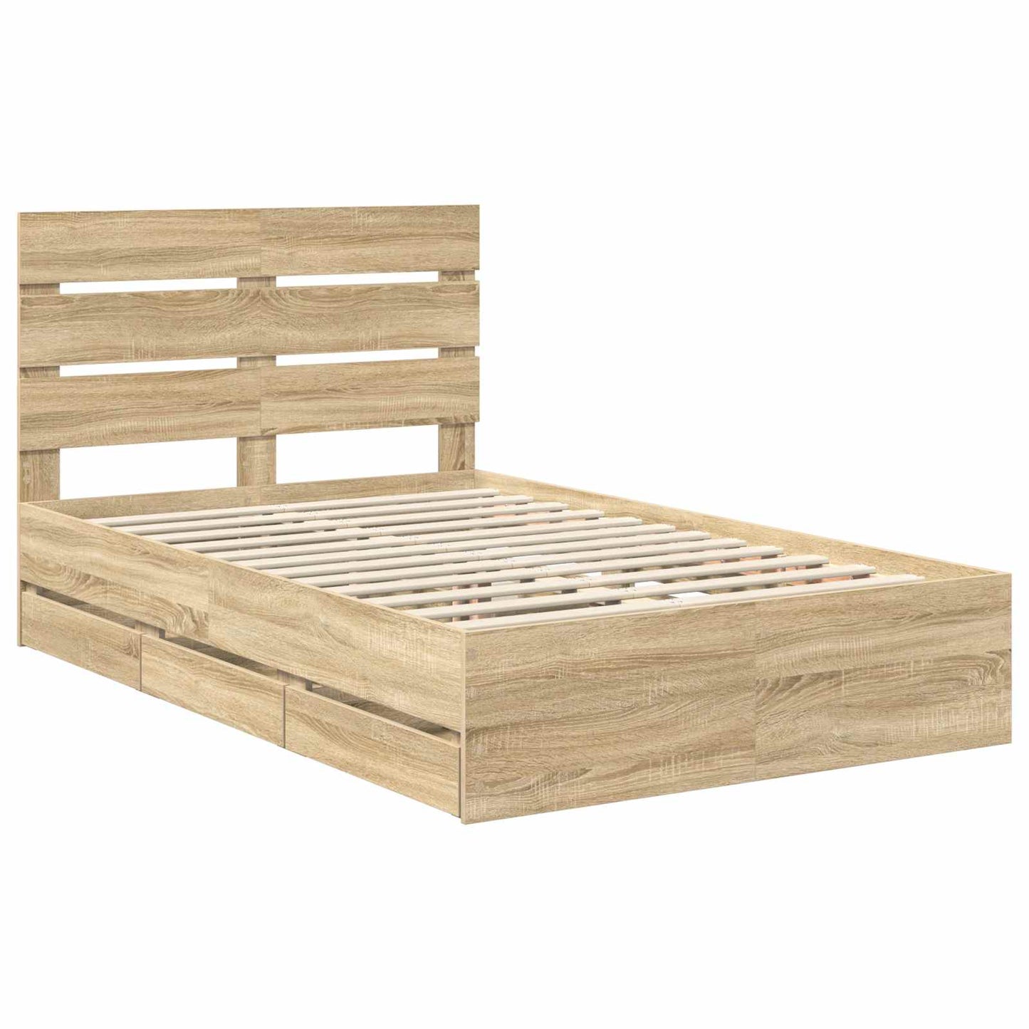 Sengestamme med skuff Sonoma eik 120 x 190 cm Ingeniørtre