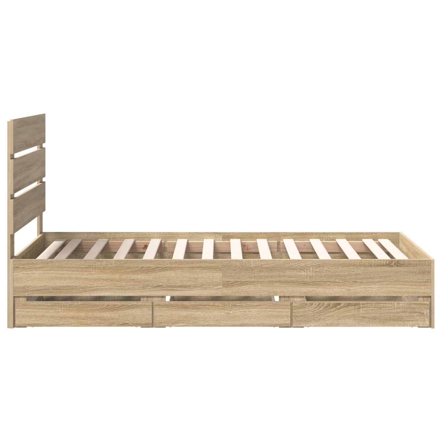 Sengestamme med skuff Sonoma eik 90 x 200 cm Ingeniørtre