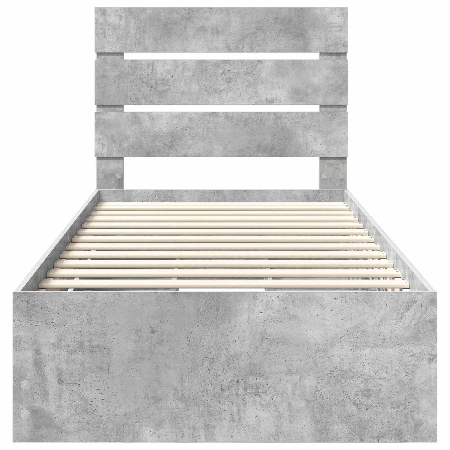 Sengestamme med skuff Betonggrå 90 x 200 cm Ingeniørtre
