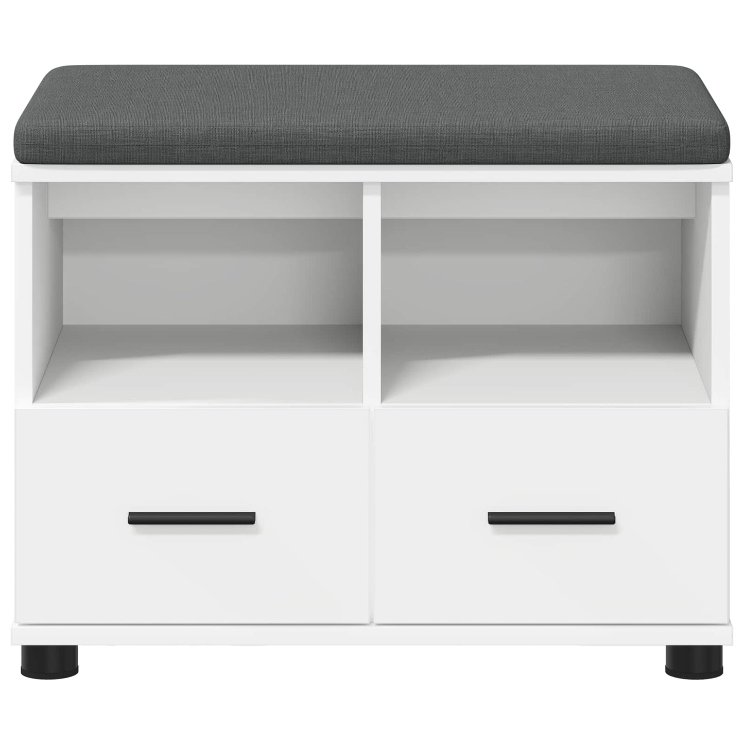 Gangbenk Hvit 60 x 38 x 46 cm Konstruert treverk og stoff
