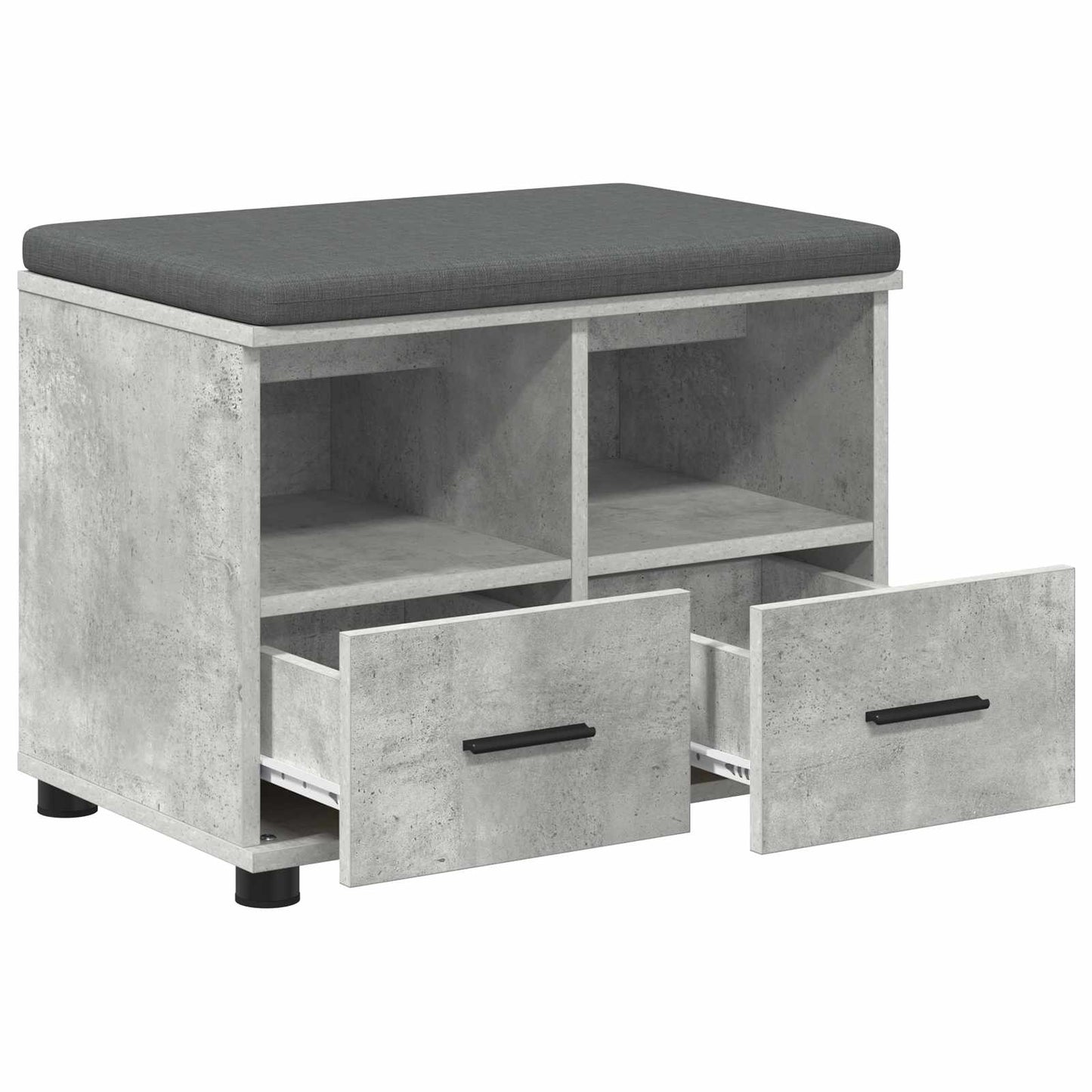 Gangbenk BetongGrå 60 x 38 x 46 cm Konstruert treverk og stoff